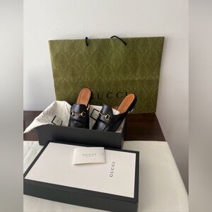 Women’s Gucci Princeton Leather Slipper Sz 38